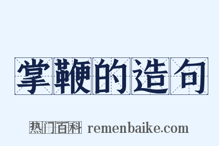 掌鞭的造句是什么意思的图片